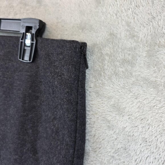 MNG Mango Selection Skirt Womens Large Charcoal Wool Blend Mini Lined Side Zip - Picture 2 of 10